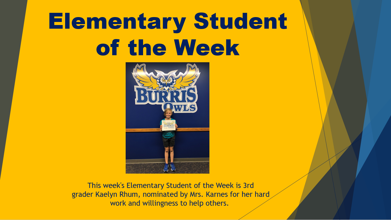 Elementary Student of the Week